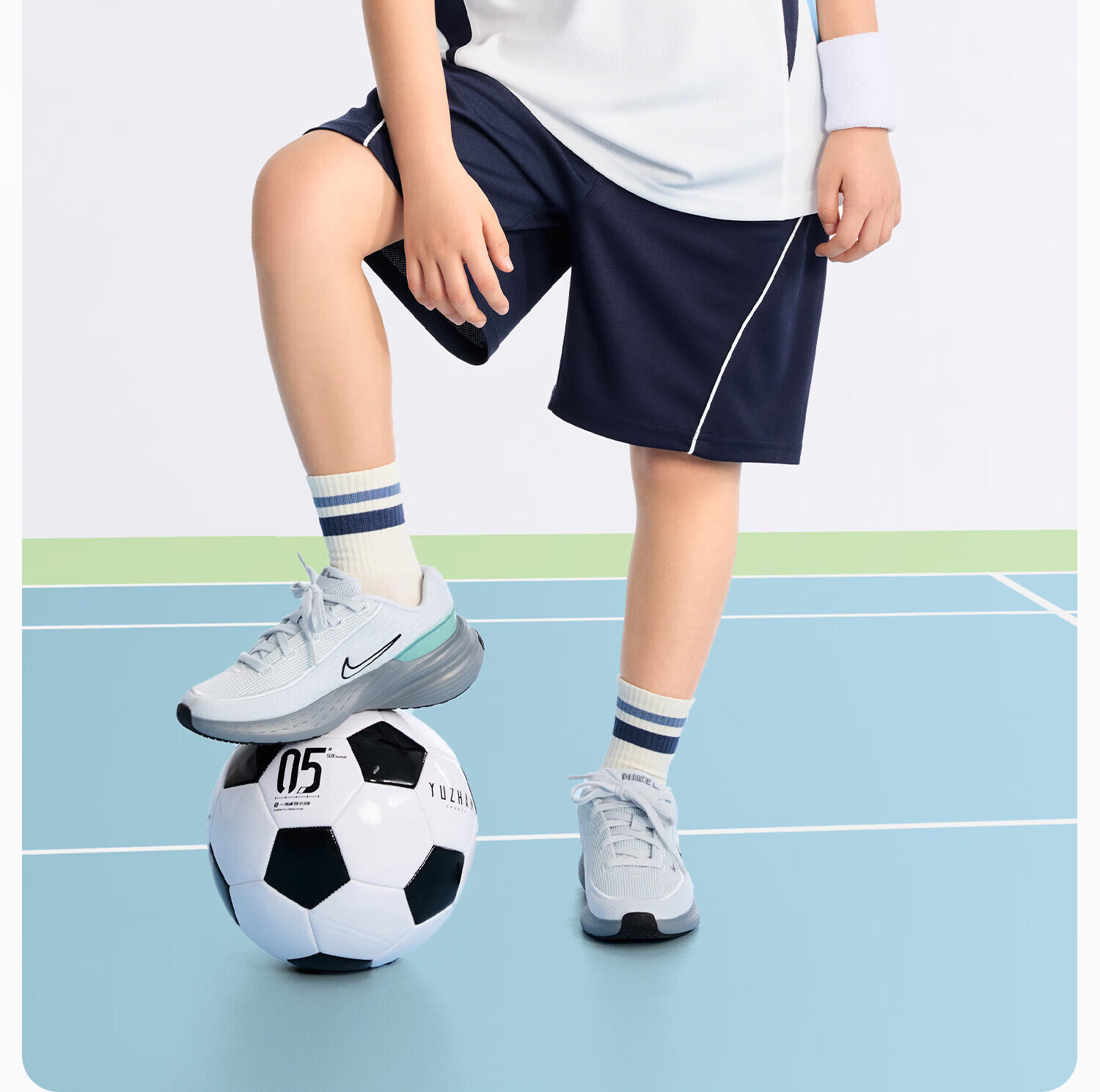 Zuo Xi Boys' Summer Sportswear Set A-Class 2026 Patchwork Mesh Quick-Dry Breathable White 150 2